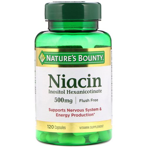 Nature's Bounty, Flush Free Niacin, 500 mg, 120 Capsules Review