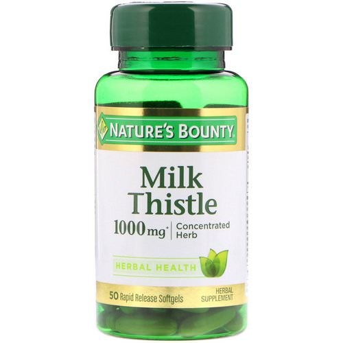 Nature's Bounty, Milk Thistle, 1000 mg, 50 Rapid Release Softgels Review