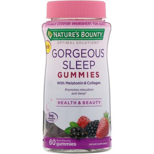Nature's Bounty, Optimal Solutions, Gorgeous Sleep, Berry Flavored, 60 Gummies Review