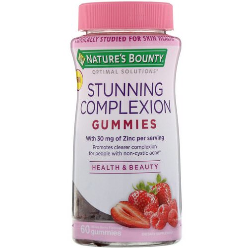 Nature's Bounty, Optimal Solutions, Stunning Complexion, Mixed Berry Flavored, 60 Gummies Review