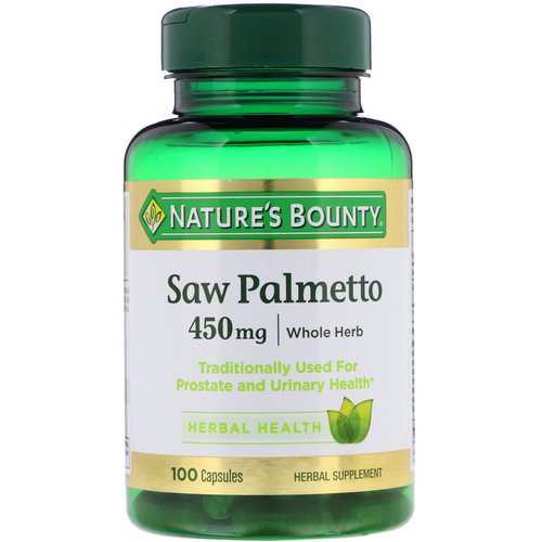 Nature's Bounty, Saw Palmetto, 450 mg, 100 Capsules Review