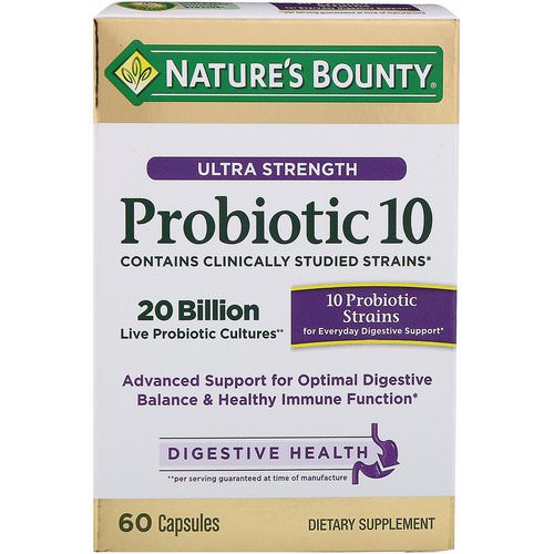 Nature's Bounty, Ultra Strength Probiotic 10, 60 Capsules Review