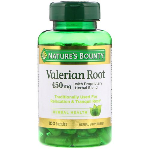 Nature's Bounty, Valerian Root with Proprietary Herbal Blend, 450 mg, 100 Capsules Review