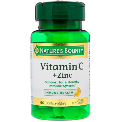 Nature's Bounty, Vitamin C + Zinc, Natural Citrus Flavor, 60 Quick Dissolve Tablets Review