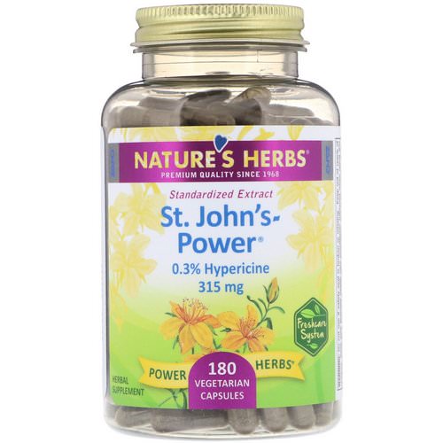 Nature's Herbs, St. John's-Power, 315 mg, 180 Vegetarian Capsules Review