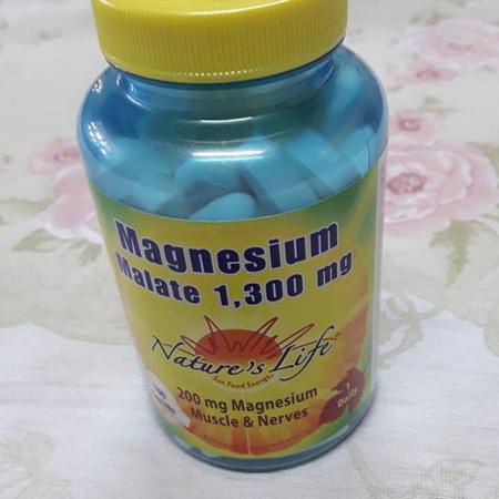 Nature's Life, Magnesium Malate, 1,300 mg, 100 Tablets Review