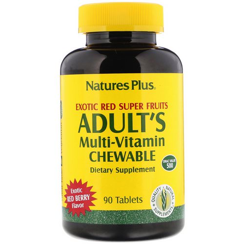 Nature's Plus, Adult's Multi-Vitamin Chewable, Exotic Red Berry, 90 Tablets Review