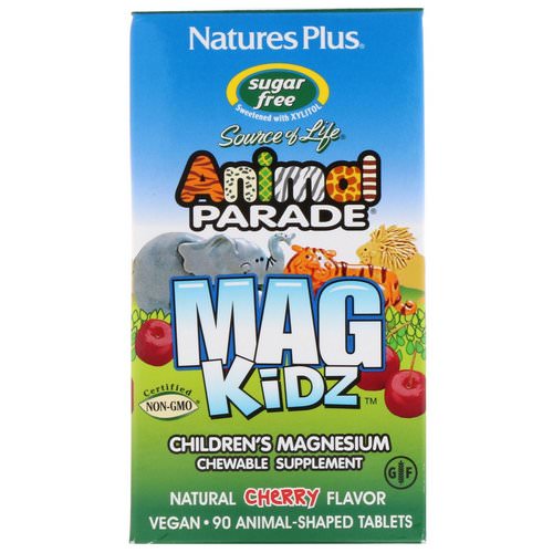 Nature's Plus, Animal Parade, MagKidz, Children's Magnesium, Natural Cherry Flavor, 90 Animal-Shaped Tablets Review