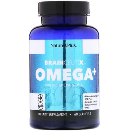 Nature's Plus, Omega-3 Fish Oil, Cognitive, Memory Formulas