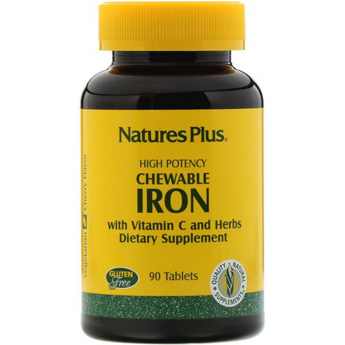 Nature's Plus, Chewable Iron, Cherry Flavor, 90 Tablets Review