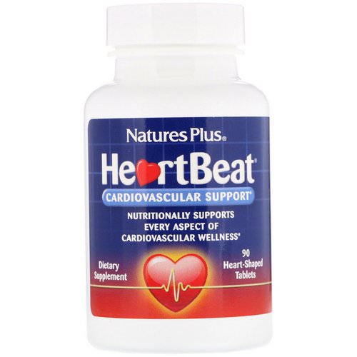 Nature's Plus, HeartBeat, Cardiovascular Support, 90 Heart-Shaped Tablets Review