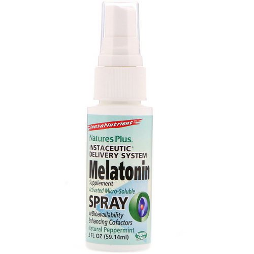 Nature's Plus, InstaNutrient, Melatonin Supplement Spray, Natural Peppermint, 2 fl oz (59.14 ml) Review