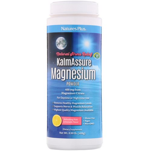 Nature's Plus, Kalmassure Magnesium Powder, Refreshing Pink Lemonade, 400 mg, 0.90 lb. (408 g) Review