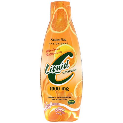 Nature's Plus, Liquid C Supplement, Natural Orange Flavor, 1000 mg, 30 fl oz (887.10 ml) Review