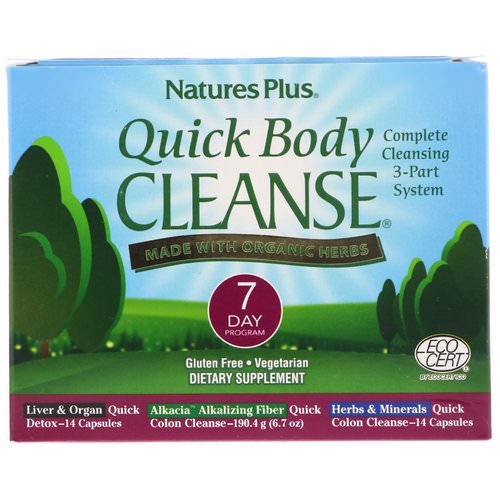 Nature's Plus, Quick Body Cleanse, 7 Day Program, 3 Part System Review