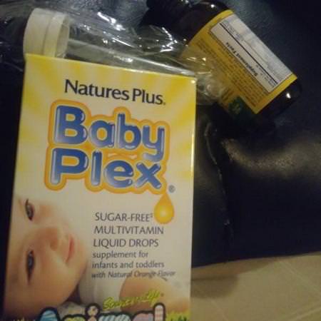 Source of Life, Animal Parade, Baby Plex, Sugar Free Multivitamin Liquid Drops, Natural Orange Flavor