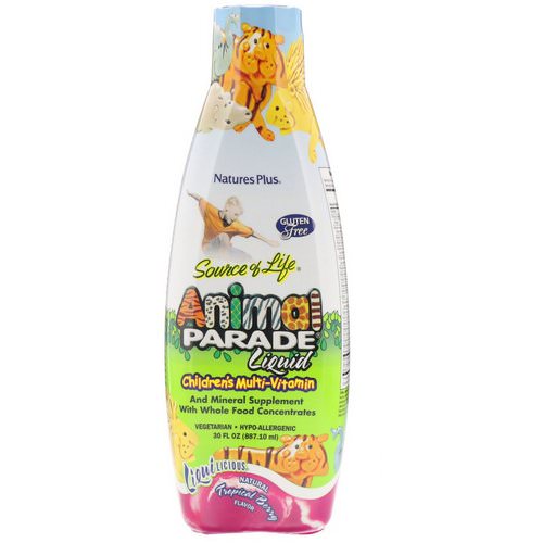 Nature's Plus, Source of Life, Animal Parade Liquid, Children's Multi-Vitamin, Natural Tropical Berry Flavor, 30 fl oz (887.10 ml) Review
