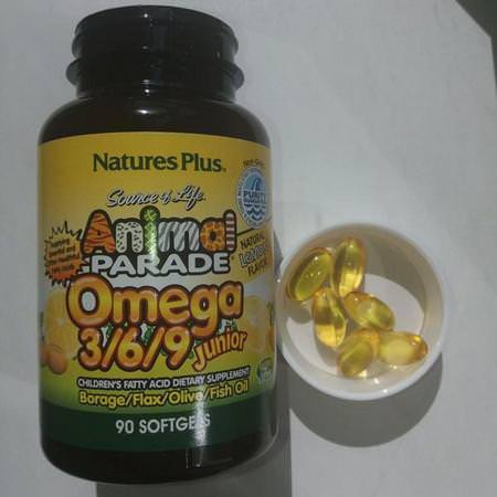 Source of Life, Animal Parade, Omega 3/6/9 Junior, Natural Lemon Flavor