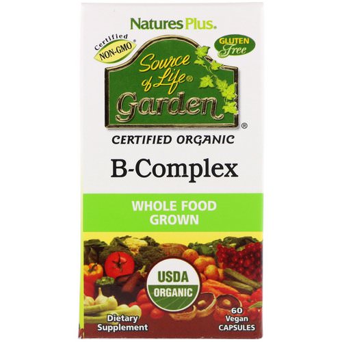 Nature's Plus, Source of Life Garden, Certified Organic B-Complex, 60 Vegan Capsules Review