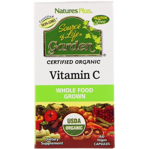 Nature's Plus, Source of Life Garden, Certified Organic Vitamin C, 60 Vegan Capsules Review