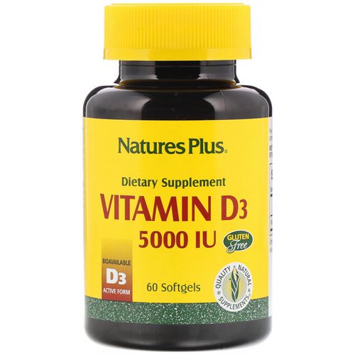 Nature's Plus, Vitamin D3, 5000 IU, 60 Softgels Review