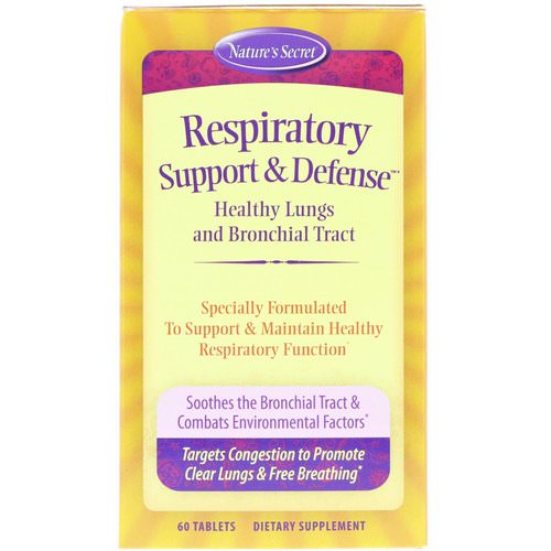 Nature's Secret, Respiratory Support & Defense, 60 Tablets Review