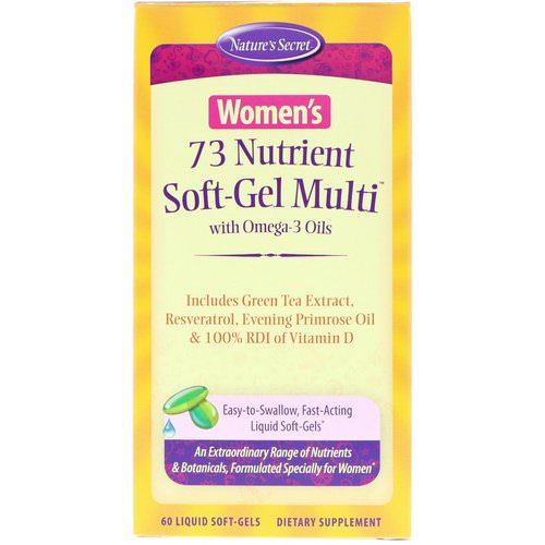 Nature's Secret, Women's 73 Nutrient Soft-Gel Multi with Omega-3 Oils, 60 Liquid Soft-Gels Review