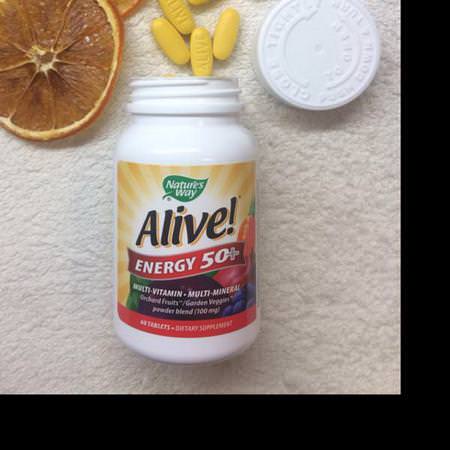 Alive! Energy 50+, Multivitamin-Multimineral, For Adults 50+