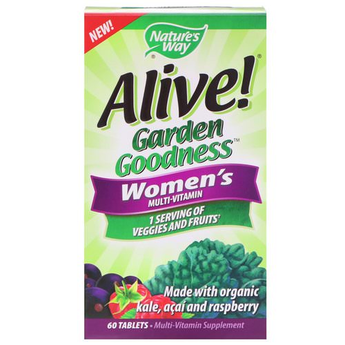 Nature's Way, Alive! Garden Goodness, Women's Multivitamin, 60 Tablets Review