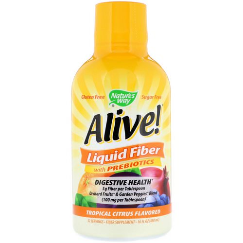 Nature's Way, Alive! Liquid Fiber with Prebiotics, Tropical Citrus Flavored, 16 fl oz (480 ml) Review