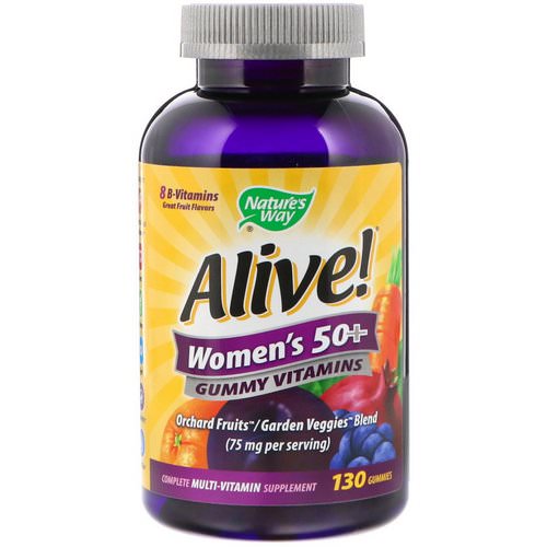 Nature's Way, Alive! Women's 50+ Gummy Vitamins, Fruit Flavors, 130 Gummies Review