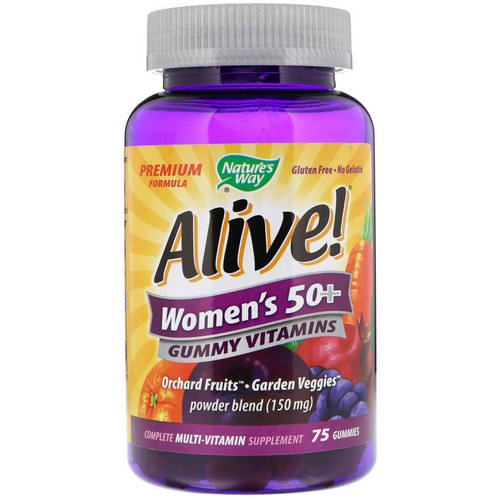 Nature's Way, Alive! Women's 50+ Gummy Vitamins, Fruit Flavors, 75 Gummies Review