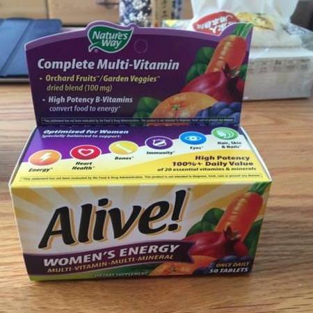 Nature's Way, Alive! Women's Energy, Multivitamin-Multimineral, 50 Tablets Review