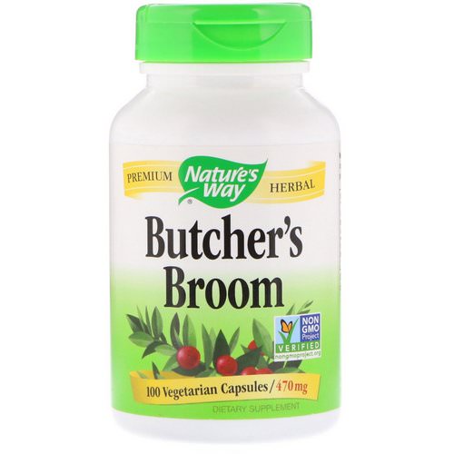 Nature's Way, Butcher's Broom, 470 mg, 100 Vegetarian Capsules Review