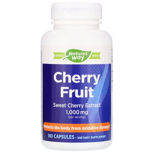 Nature's Way, Cherry Fruit, Sweet Cherry Extract, 1,000 mg, 180 Capsules Review