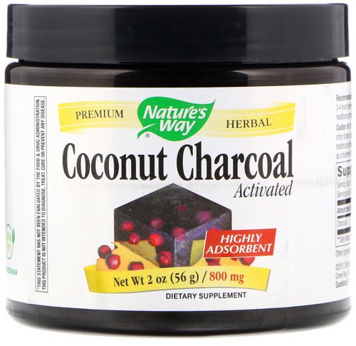 Nature's Way, Coconut Charcoal, Activated, 800 mg, 2 oz (56 g) Review