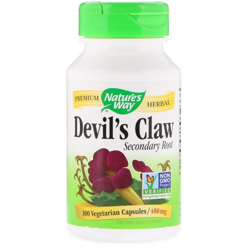 Nature's Way, Devil's Claw, Secondary Root, 480 mg, 100 Vegetarian Capsules Review