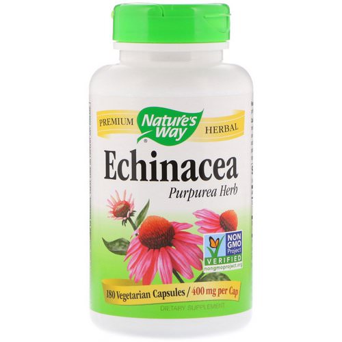 Nature's Way, Echinacea Purpurea Herb, 400 mg, 180 Vegetarian Capsules Review