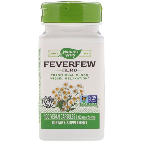 Nature's Way, Feverfew Herb, 380 mg, 100 Vegan Capsules Review