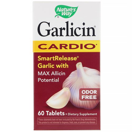 Nature's Way, Garlicin Cardio, Odor Free, 60 Tablets Review