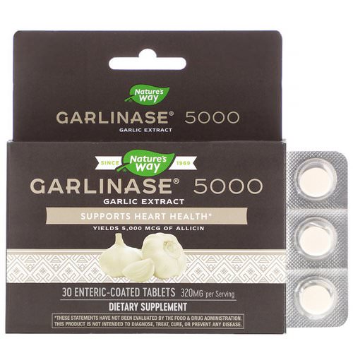 Nature's Way, Garlinase 5000, 30 Enteric-Coated Tablets Review