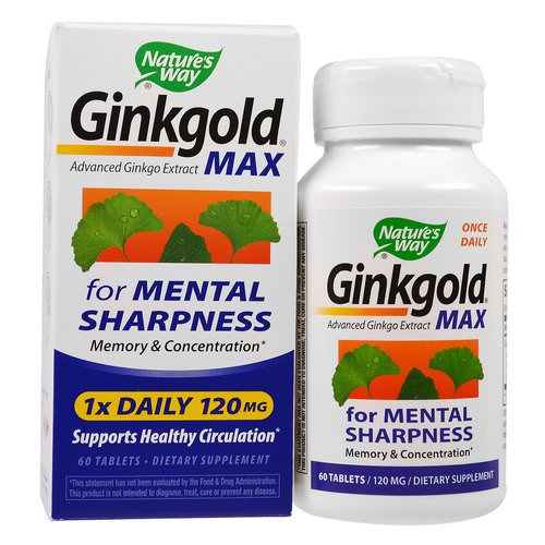 Nature's Way, Ginkgold Max, 120 mg, 60 Tablets Review