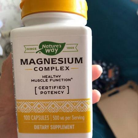 Nature's Way, Magnesium Complex, 500 mg, 100 Capsules Review