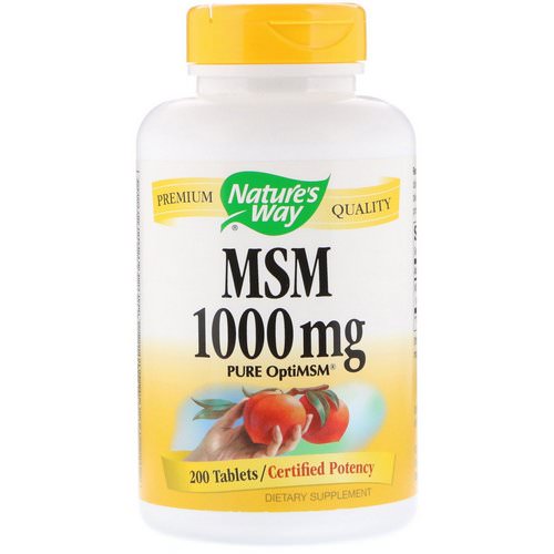 Nature's Way, MSM, Pure OptiMSM, 1000 mg, 200 Tablets Review