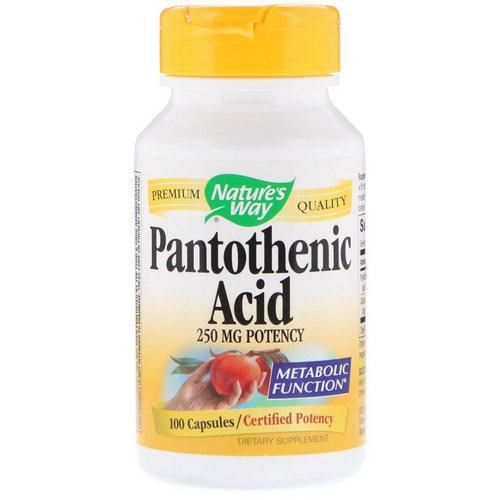 Nature's Way, Pantothenic Acid, 250 mg, 100 Capsules Review