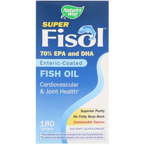 Nature's Way, Super Fisol, Fish Oil, Enteric Coated, 180 Softgels Review