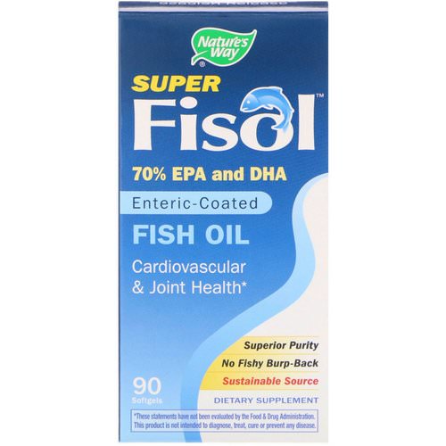 Nature's Way, Super Fisol Fish Oil, Enteric-Coated, 90 Softgels Review