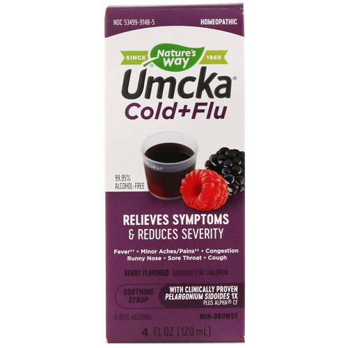 Nature's Way, Umcka Cold+Flu, Berry Flavored, 4 oz (120 ml) Review