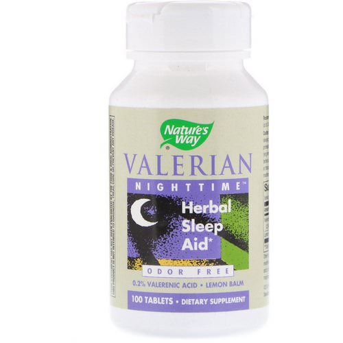 Nature's Way, Valerian Nighttime, Herbal Sleep Aid, Odor Free, 100 Tablets Review