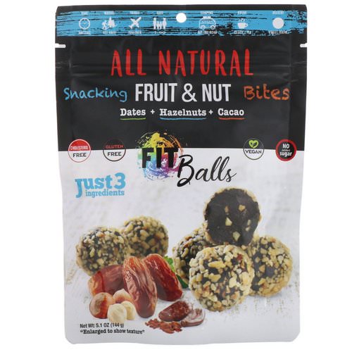 Nature's Wild Organic, All Natural, Snacking Fruit & Nut Bites, Fit Balls, Dates + Hazelnuts + Cacao, 5.1 oz (144 g) Review